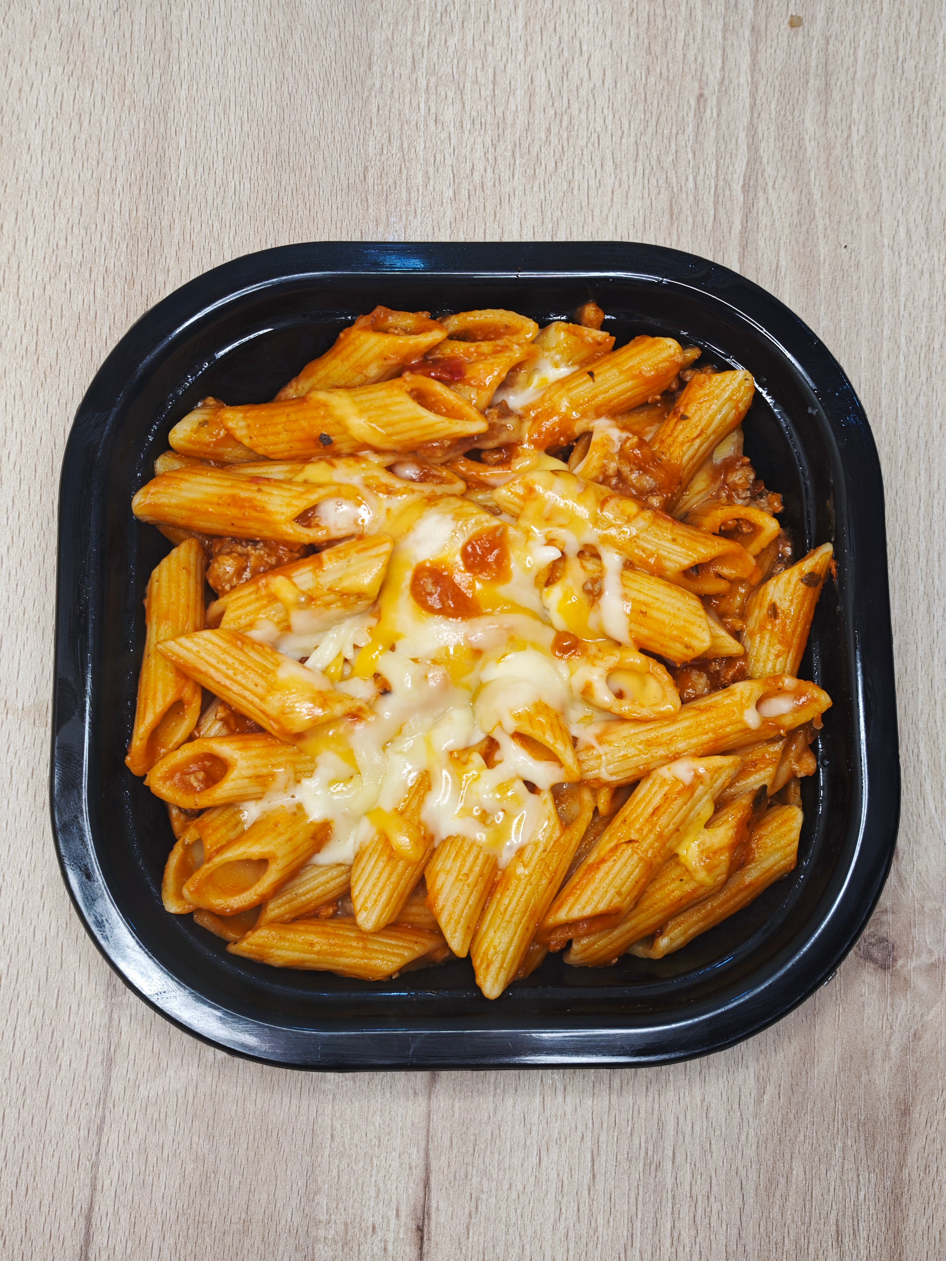 Macarrones Boloñesa con Queso