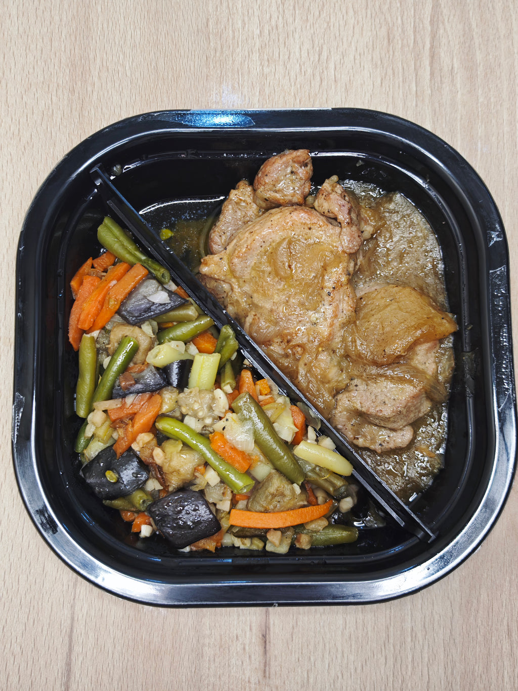 Solomillo de Cerdo al Whisky con Verduras