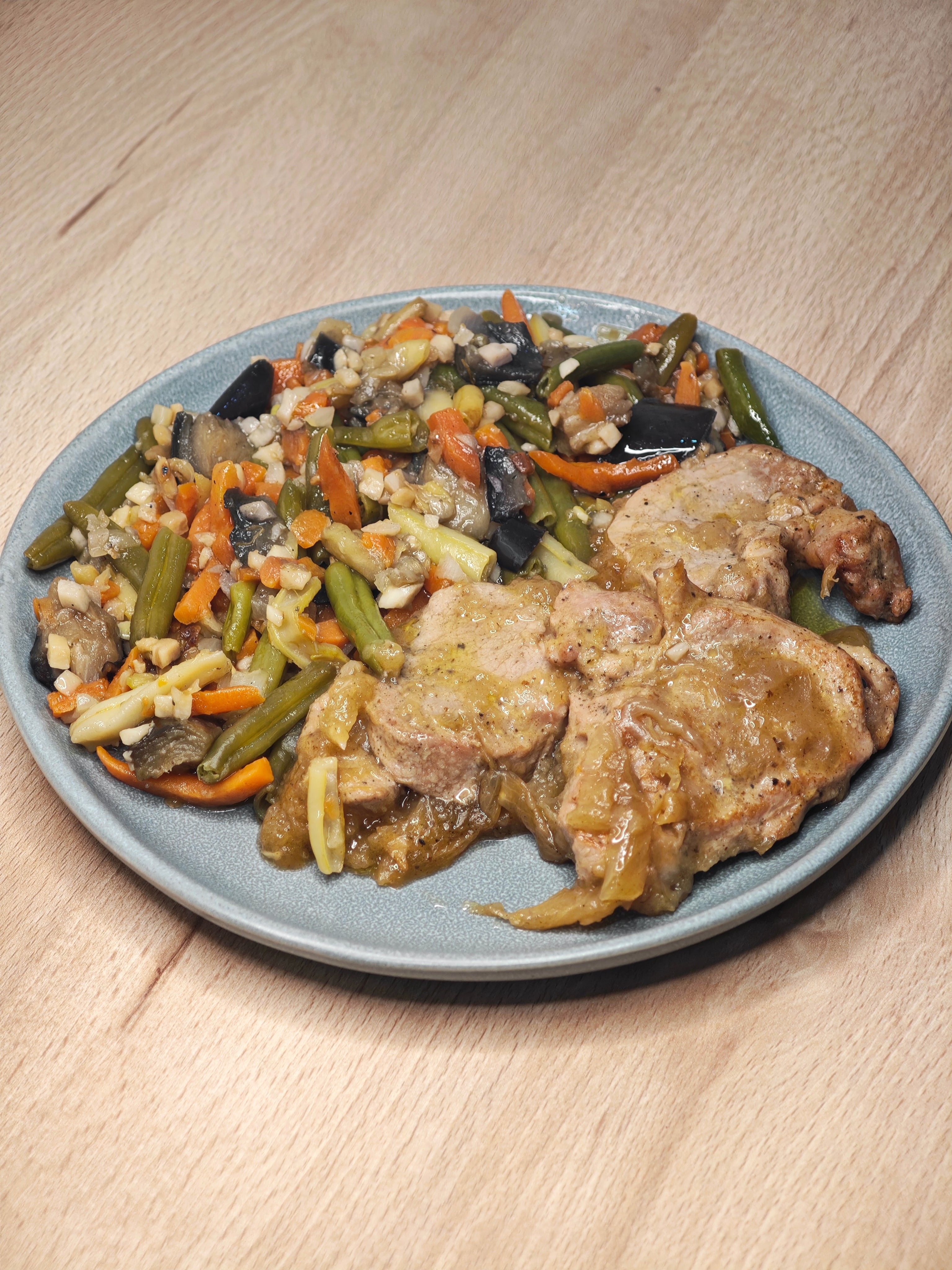 Solomillo de Cerdo al Whisky con Verduras