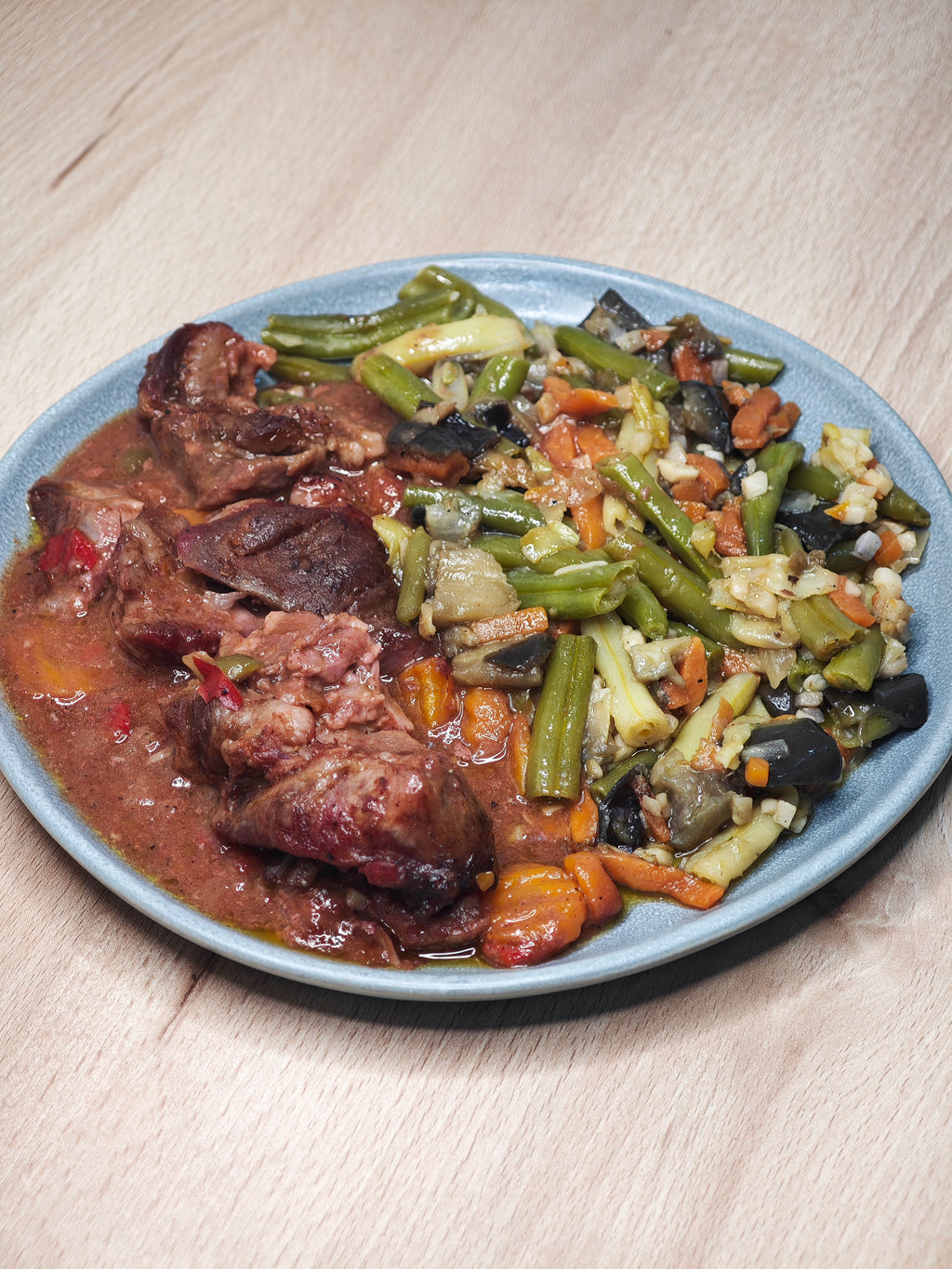 Carrillada al Oloroso con Verduras