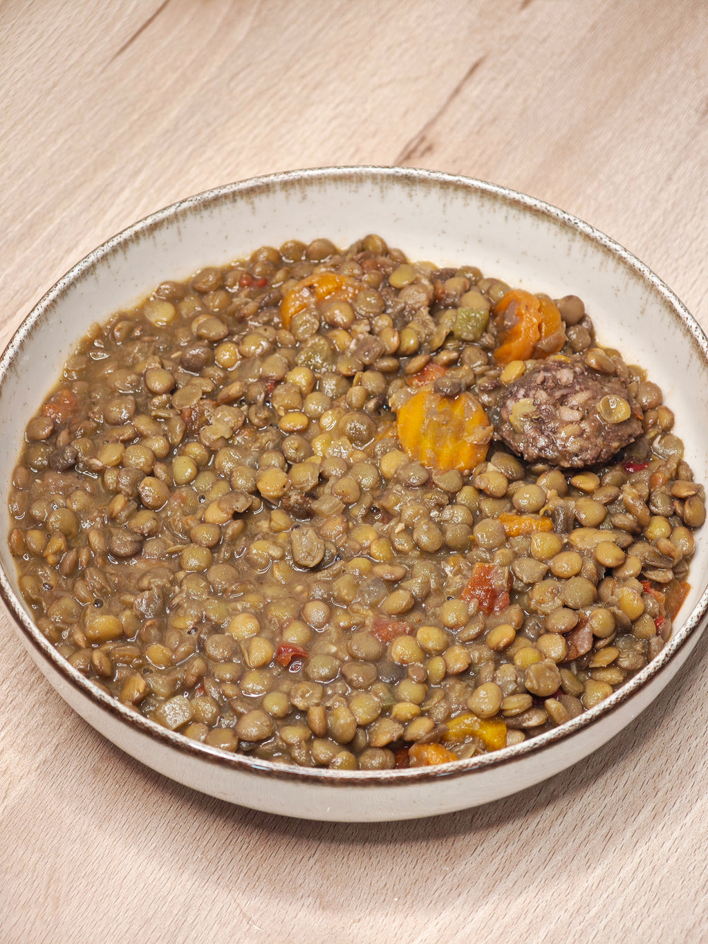 Lentejas con chorizo y Morcilla