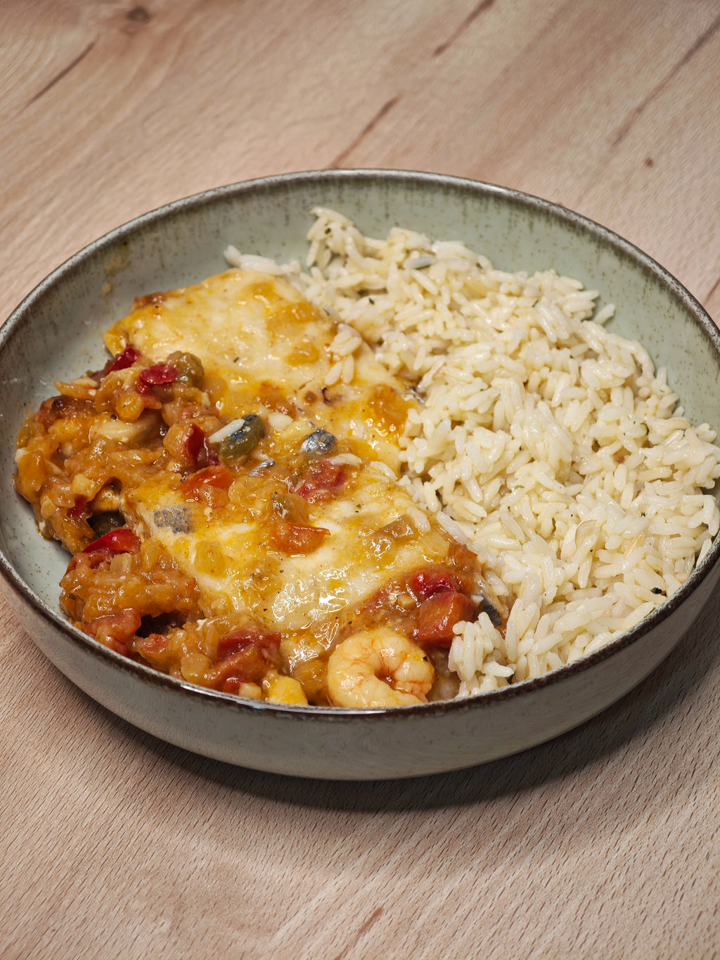 Merluza a la Marinera con Arroz