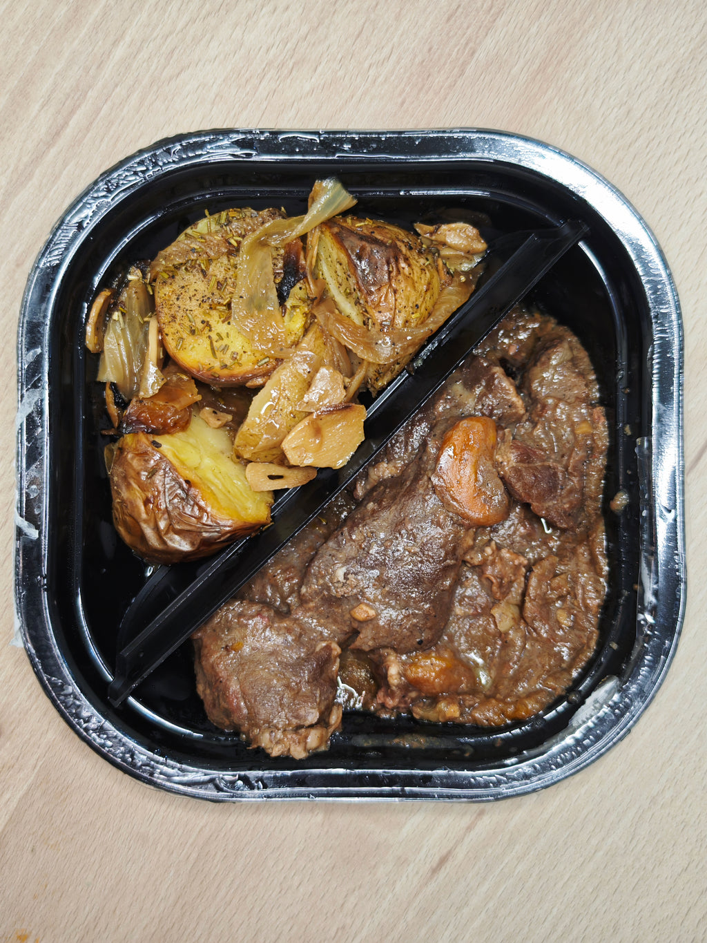 Carrillada al PX con Patatas Guarnición